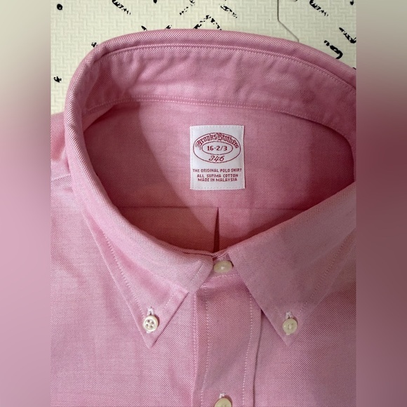 NWT Brooks Brothers 346 The Original Polo Shirt button-down shirt 16 32/33 - Picture 4 of 8
